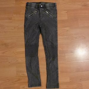 H&M Girls Black Stonewashed Stretchy Pants